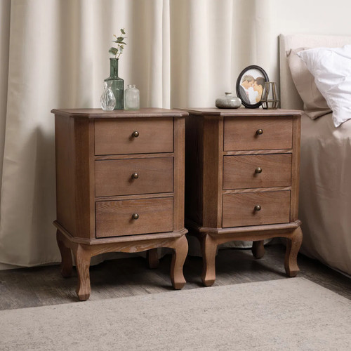 Pair dark wood 3 - of,