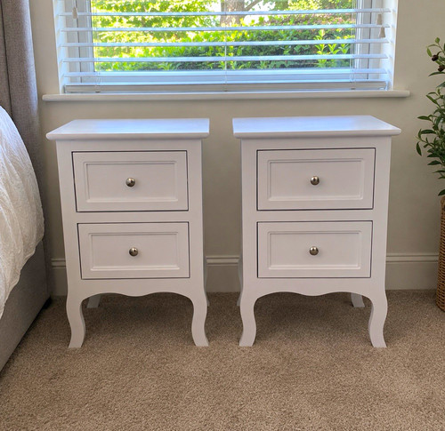 Set white bedside tables - set,