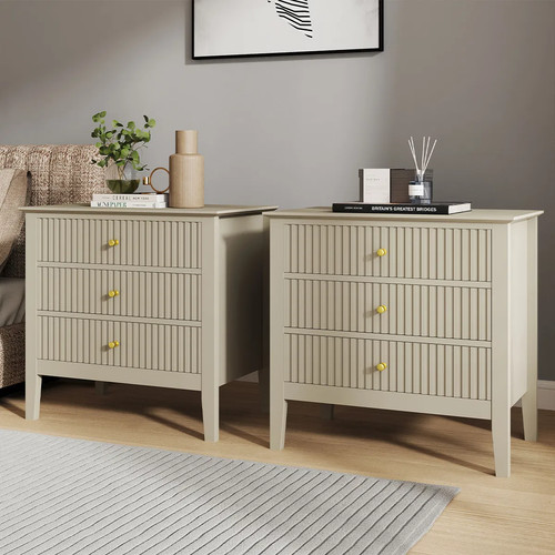 Pair large drawer - of, bedside