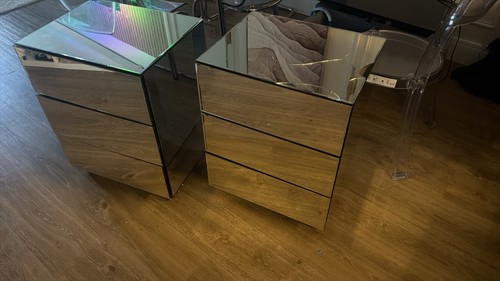 Pair mirrored drawer - mirrored, 3