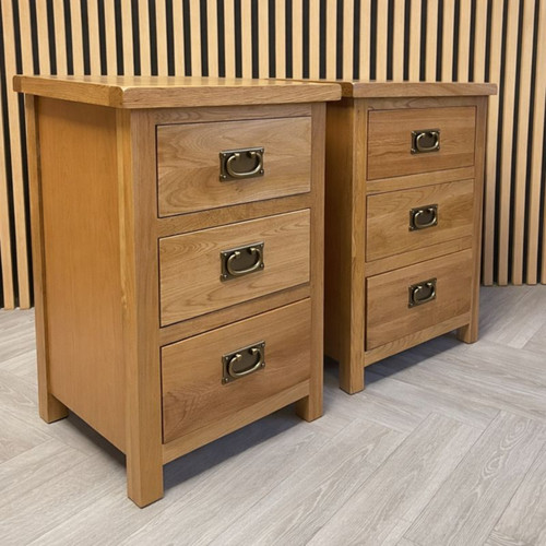 Oak drawer tall bedside - tall,