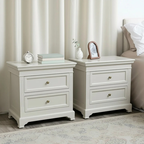 Pair large taupe grey two - pair, taupe-grey