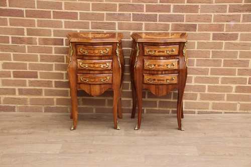 Pair french bombe bedside - bombe,