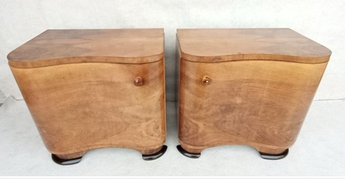 Pair vintage bedside tables - pair,