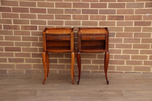 Pair french bedside tables - pair,