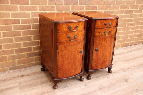 Pair queen anne nightstands - of,