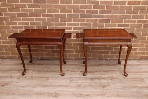 Pair queen anne mahogany - pair,