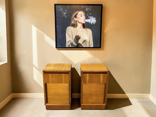 Pair vintage meredew bedside - pair,