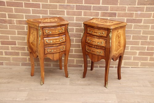 Pair french bombe bedside - french,