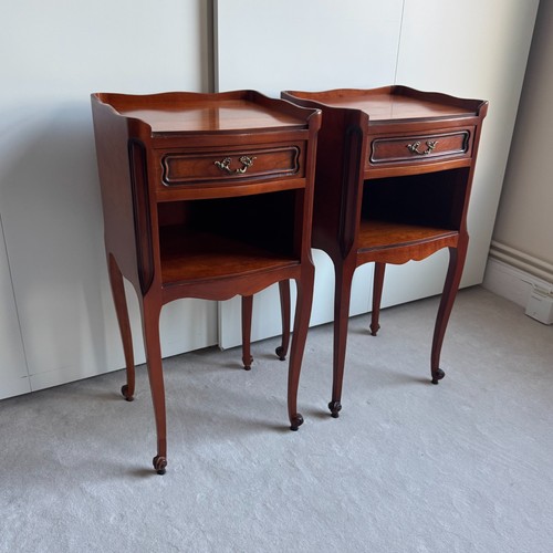 Pair french vintage bedside - pair,