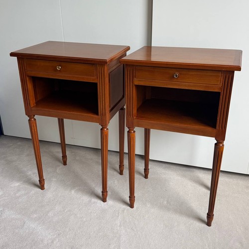 Pair vintage french bedside - of,