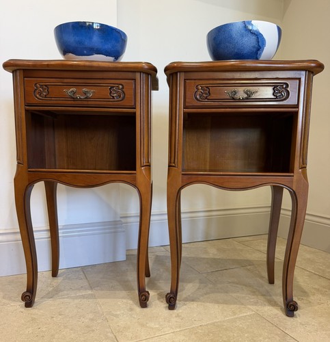 Pair french carved single - french,