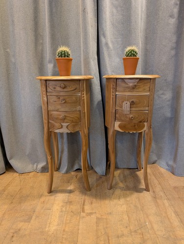 Pair bedside tables side - of,