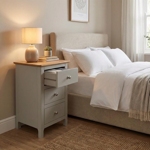 Pair sage green 3 drawer - pair,