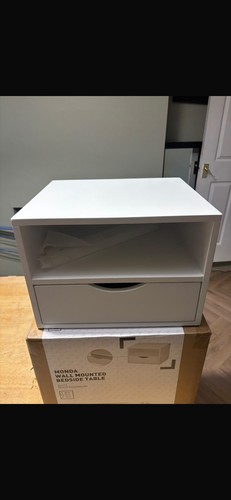 Pair white bedside tables - pair, of