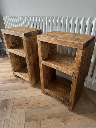 Rustic solid wood pair - rustic,