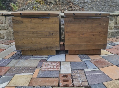 Industrial rustic pair wood - industrial, of