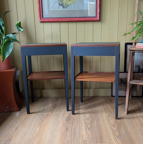 Pair painted mid century - of,