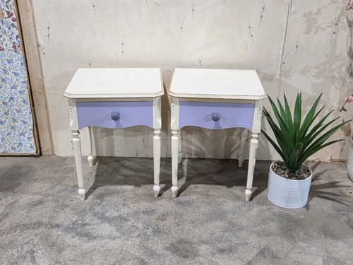 Vinatge bedside tables - tables, pair