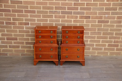Pair chippendale bedside - of,